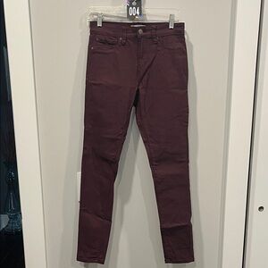 YMI Women's Straight Leg Jeans in Deep Burgundy